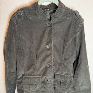 Eddie Bauer Corduroy Button Front Jacket Coat Womens Size XLarge